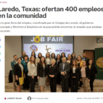 Laredo, Texas: ofertan 400 empleos en la comunidad